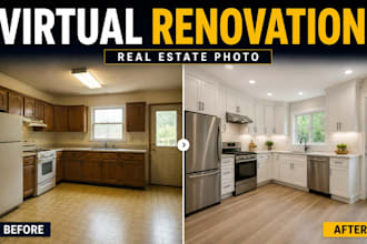 create realistic virtual renovation for real estate photos
