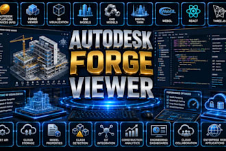 build autodesk forge viewer aps 3d model, web visualization application