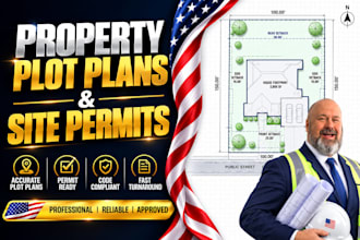 draft site plot plans for property zoning and permit submittal