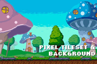 create pixel art tileset assets for top down, side scroller, rpg and 2d games