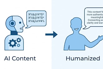 convert chatgpt ai content into human, natural writing