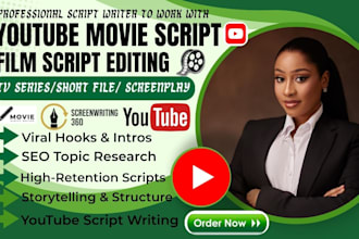 write professional youtube manuscript for cash cow, screenplay movie script