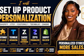 personalize product on customily teeinblue zakeke zepto shopify etsy pod store