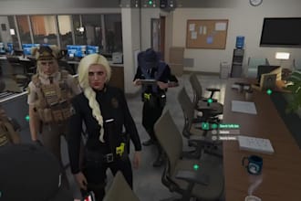 develop a fivem server, qbcore, esx, custom scripts, roleplay jobs and vehicles