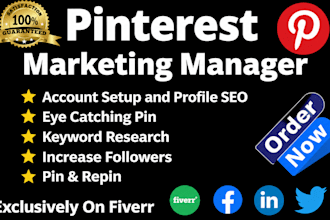 manage, grow and boost marketing as pinterest manager