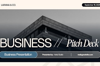 design business pitch deck company profile sales presentation