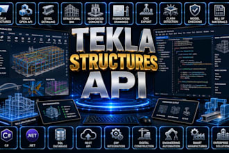 develop tekla structures API plugins, steel bim automation software