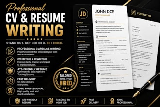 create a professional CV and resume