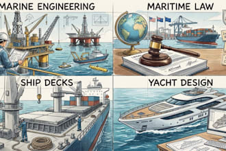 do marine and ocean engineering, maritime law, ship decks and yacht design