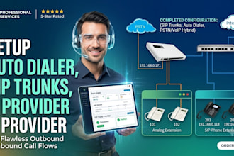 setup auto dailer sip trunk and sip trunk provider for outbound and inbound cal