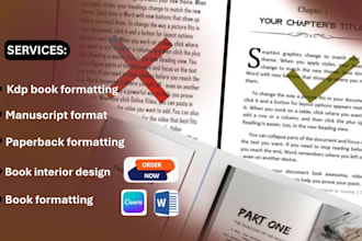 do KDP manuscript formatting and layout design for amazon paperback