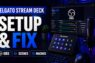 fix and setup elgato stream deck for obs