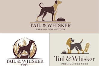 create cartoon character animal pet logo design for your pet or veterinary shop