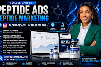 setup or fix peptide ads peptide marketing peptide facebook ads instagram ads