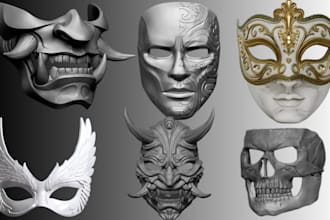 3d cosplay model 3d halloween model 3d mask 3d helmet 3d armor design funko pop