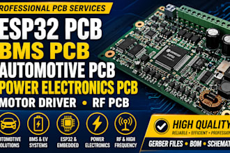 automotive pcb, esp32 pcb, bms pcb, power electronics pcb, motor driver, rf pcb