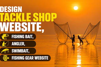 design tackle shop website, fishing bait, angler, swimbait, fishing gear website