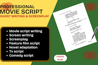 professionally format your screenplay, movie script, or TV script