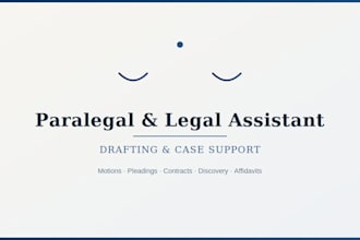 draft motions, manage cases and provide paralegal support