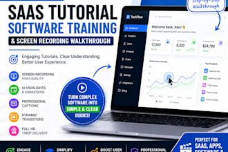create a website walkthrough, saas demo, and software explainer video