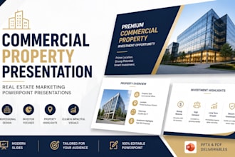 create commercial property presentation and real estate marketing powerpoint