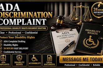 draft a professional ada discrimination complaint and legal letter