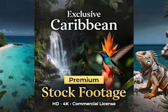 provide authentic caribbean 4k stock footage