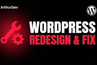 fix customize or redesign your wordpress website