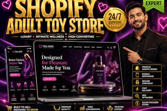 design a premium shopify adult toy and intimate wellness store