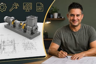 machine technical drawing, industrial equipment cad, machine fabrication drawing