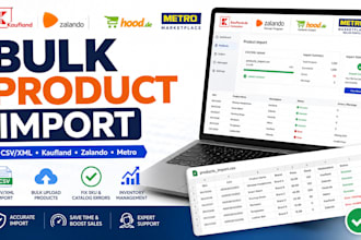 do bulk csv xml product import on kaufland zalando hood de metro marketplace