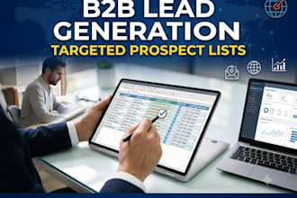 do web research, b2b lead generation, and business contact research