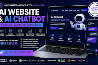 design ai website for agency ai agent ai mobile app ai chatbot automation