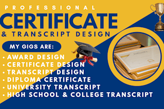 design professional certificate, diploma, award and appreciation certificate