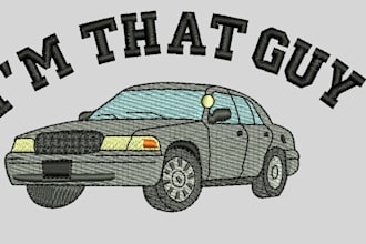 digitize an image into embroidery digitizing in 1 hour
