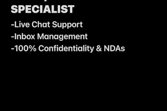 be your expert virtual assistant and live chat support agent