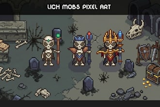 design custom pixel art character for game, nft, avatar, or sprite sheet