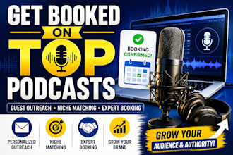 book you on top podcasts with expert guest outreach and niche matching