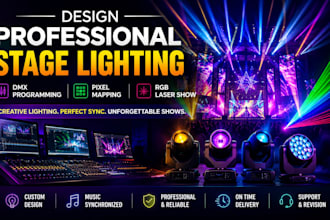 design professional stage lighting dmx programming pixel mapping rgb laser show
