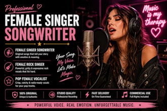 female singer songwriter, female rock singer, pop female vocalist,