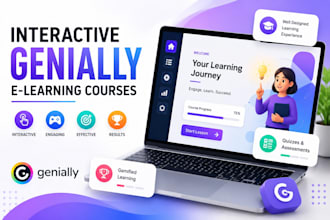 create interactive genially elearning courses and instructional design