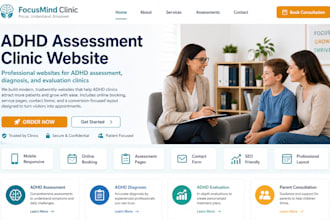 design wix adhd assessment clinic website adhd diagnosis adhd evaluation website