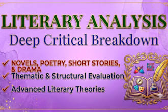 provide deep critical analysis of english literature