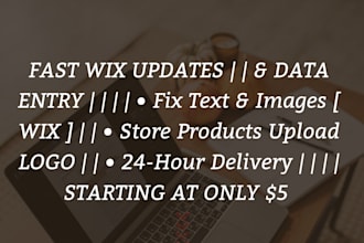 wix data entry and basic wix updates