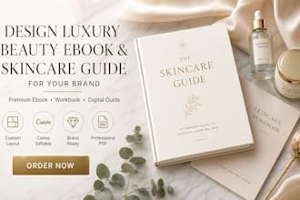 design luxury beauty ebook and skincare guide for your brand