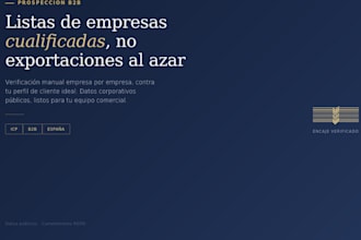 crearé una lista de empresas b2b cualificadas para tu equipo comercial