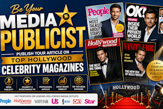 get featured on a top hollywood celebrity magazine and boost your brand