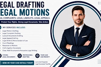 draft legal documents legal motion legal complaint legal lawsuits legal appeal