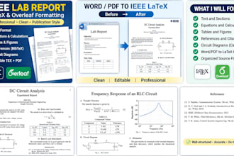 format engineering lab reports in ieee latex