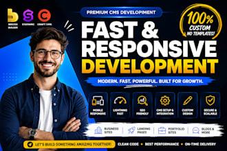 create a fast, responsive bricks builder site, design statamic or craft cms site
